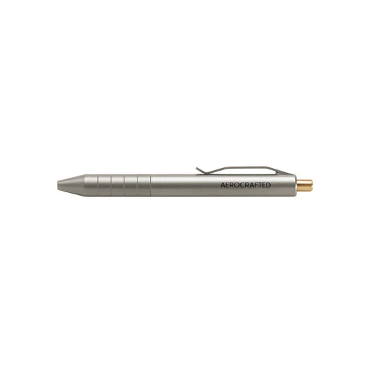 Aerocrafted Retract Click Pen Titanium/Bronze, Small (G2 Mini)