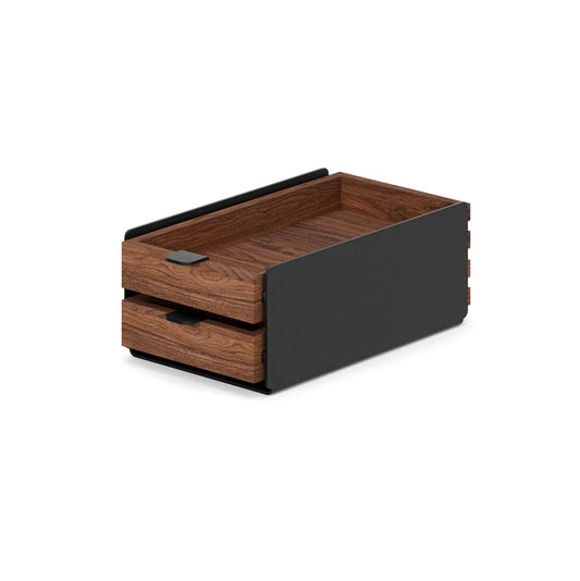 Oakywood Small Modular Dual Drawer, Walnut