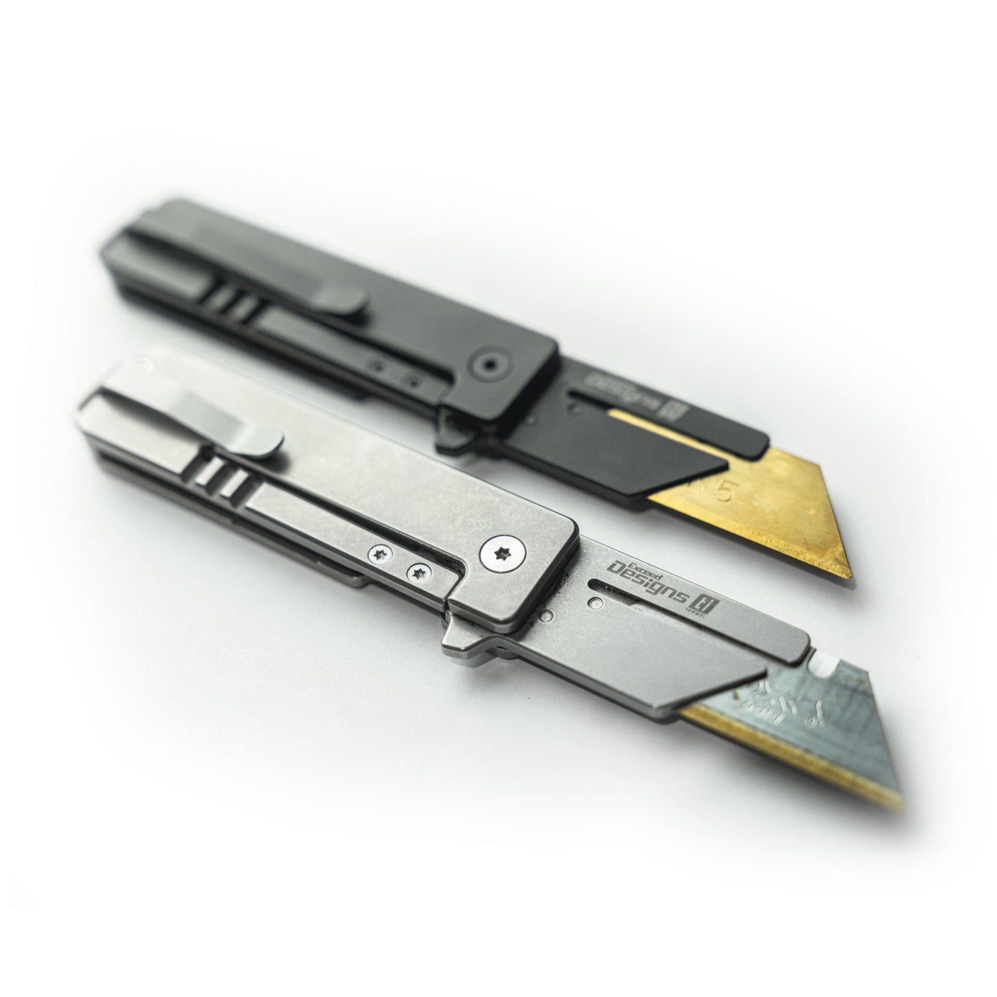 Exceed Designs TiRant RAZOR V3 Utility Knife, Jet-Black 6AL-4V Titanium