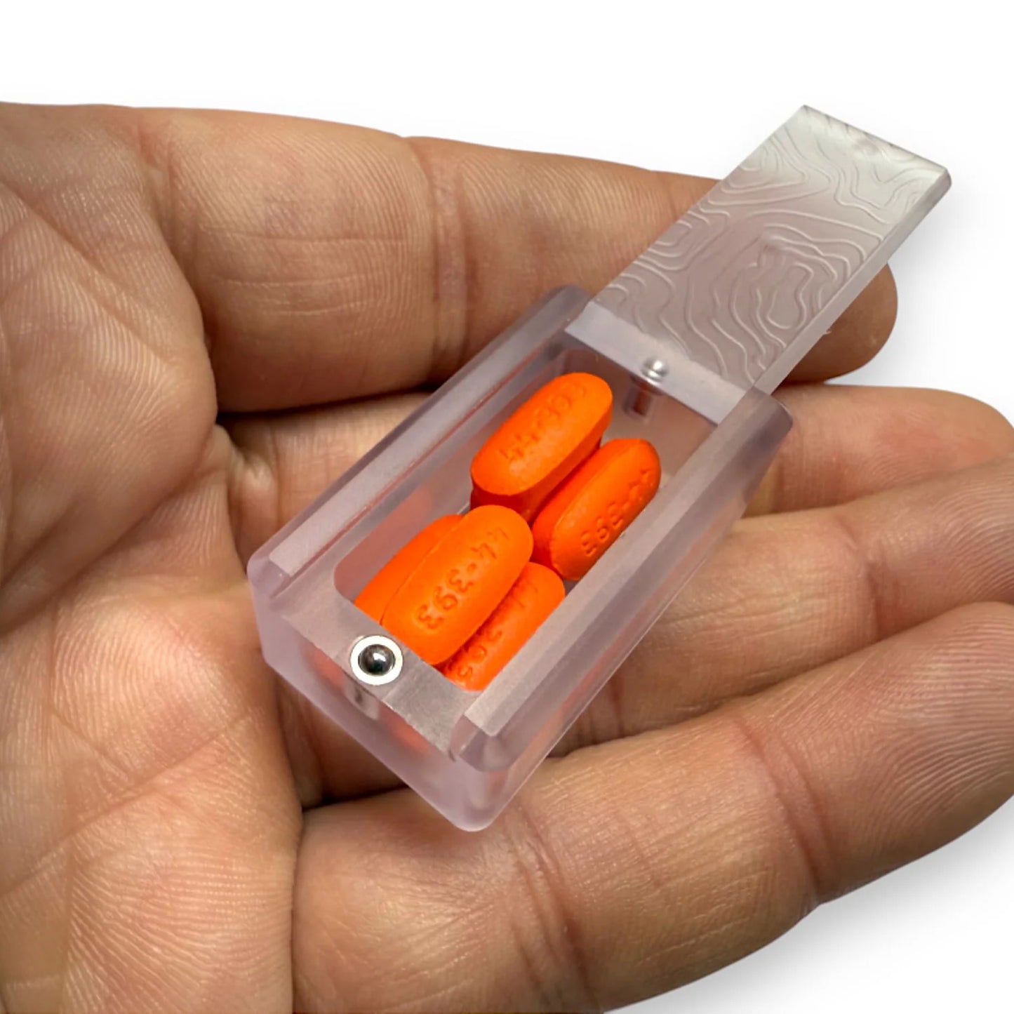 CountyComm Tiny Polycarbonate Pocket Box Gen 3 Topo + Glow Silicone Holder