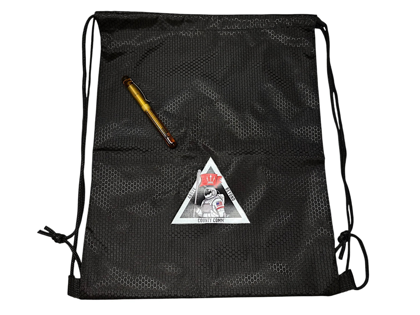 CountyComm Simple - Lightweight Drawstring Bag / Backpack by Maratac®, Black