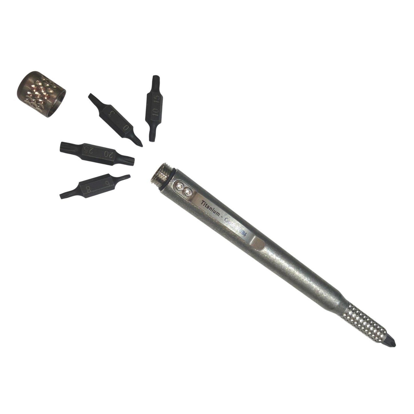 CountyComm XXL Dual Sided - 1/4" Pen Driver Titanium By Maratac®
