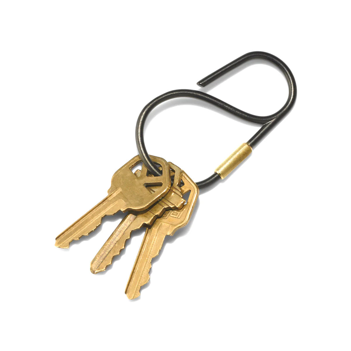 Craighill Offset Keyring, Black/Brass