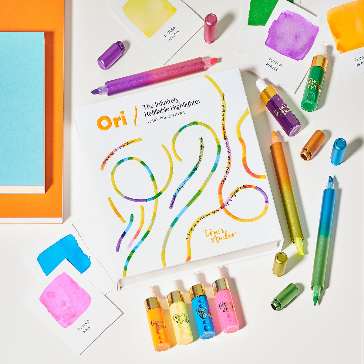 Tom’s Studio Ori Highlighter-penner og blekk brukt til markering og tegning