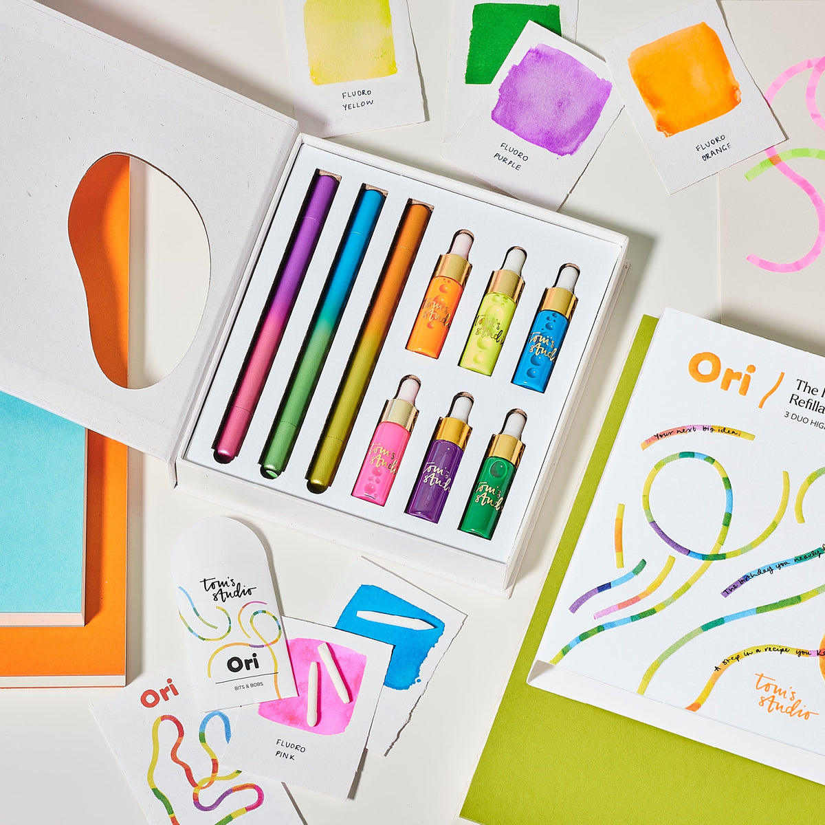 Tom’s Studio Ori Highlighter-penner og blekk brukt til markering og tegning