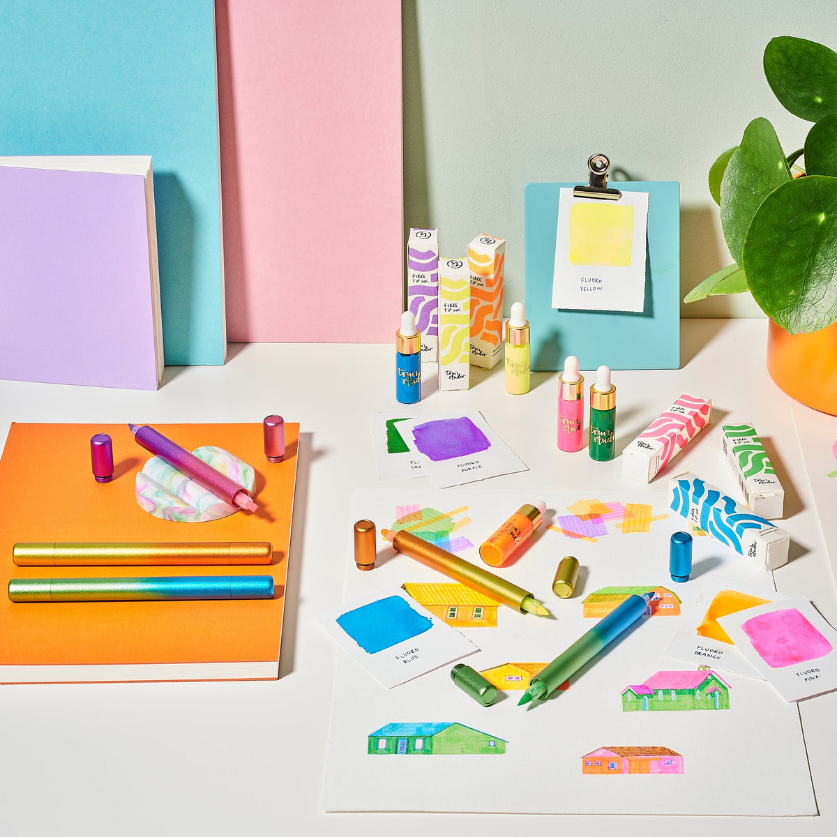 Tom’s Studio Ori Highlighter-penner og blekk brukt til markering og tegning