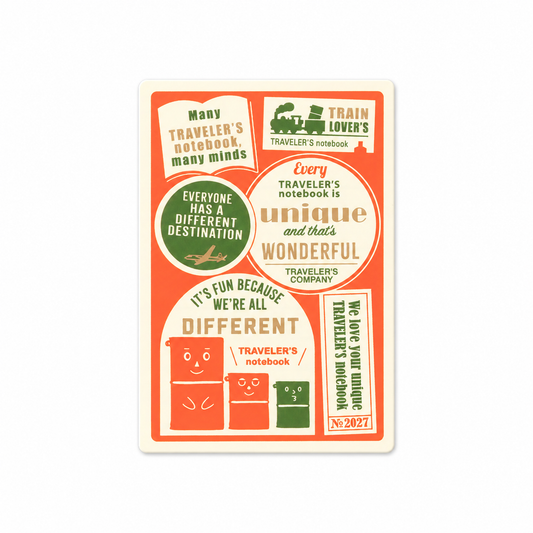 Traveler's Company Plastic Sheet 2027 (Passport Size), forside på hvit bakgrunn