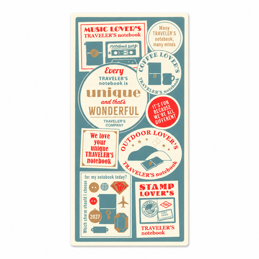 Traveler's Company Plastic Sheet 2027 (Regular Size), forside på hvit bakgrunn