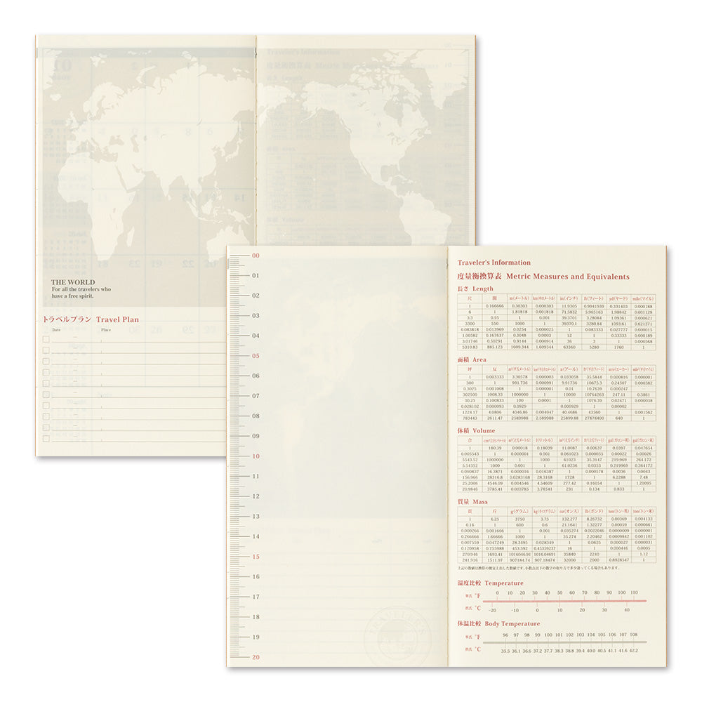 Traveler's Company 2027 Monthly (Regular Size), detalj og bruk