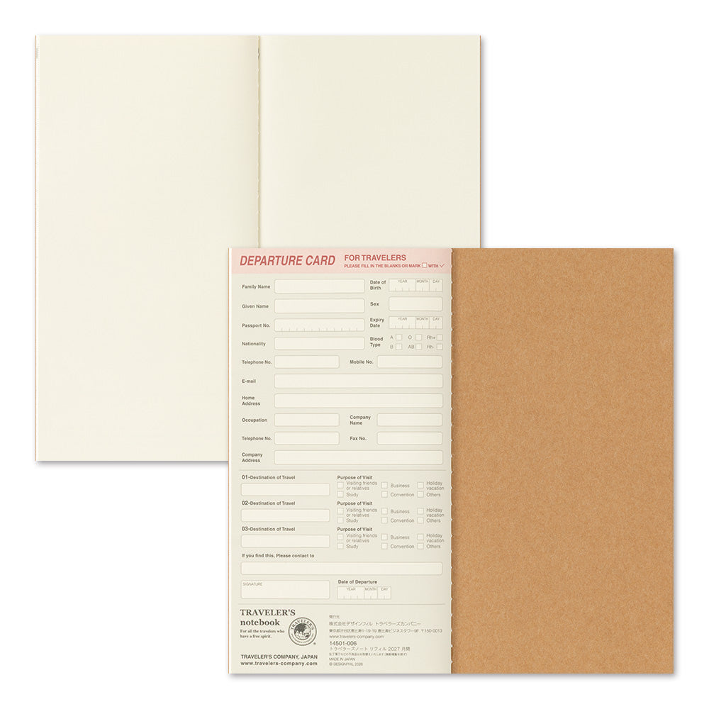 Traveler's Company 2027 Monthly (Regular Size), detalj og bruk