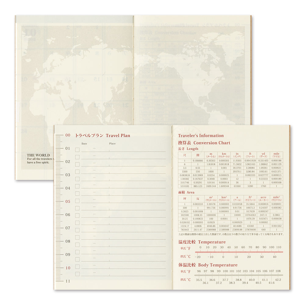 Traveler's Company 2027 Monthly (Passport Size), detalj og bruk