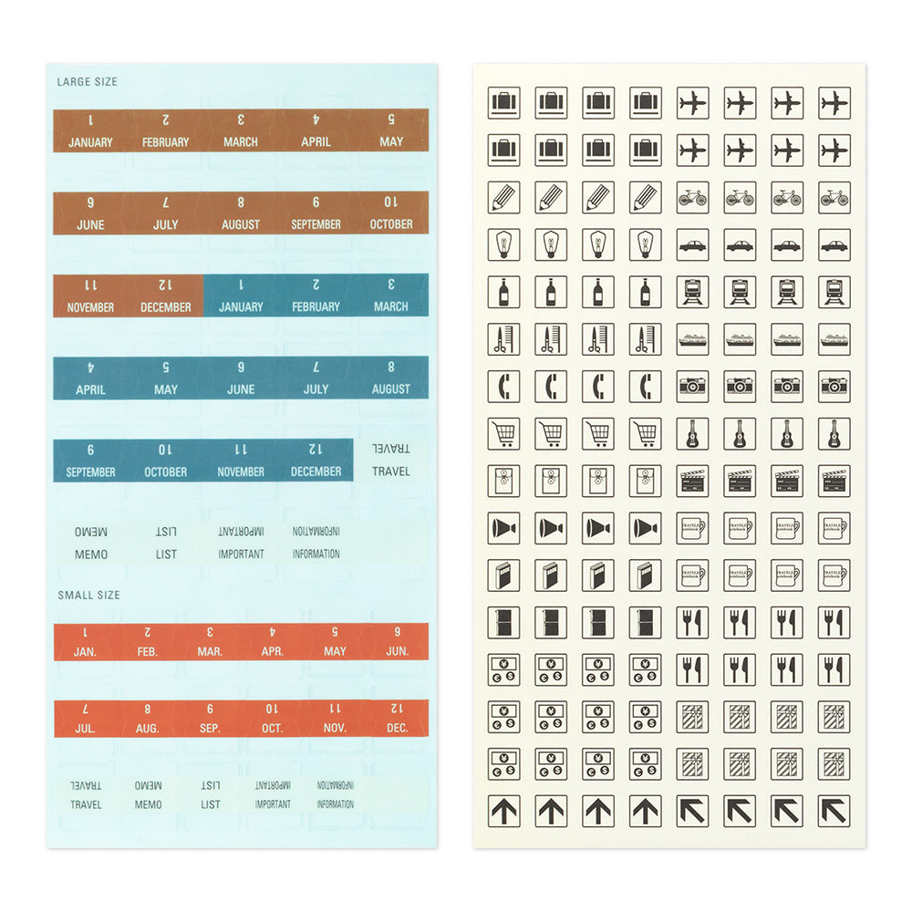 Traveler's Company Customized Sticker Set for Diary 2027, detalj og bruk
