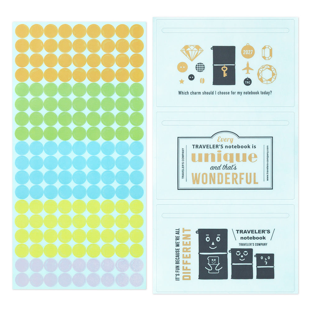 Traveler's Company Customized Sticker Set for Diary 2027, detalj og bruk