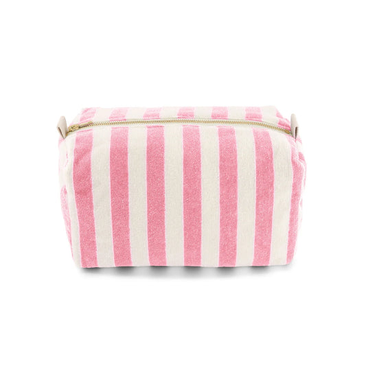 Rose in April Vic Wash Bag Stripes terry, Strawberry