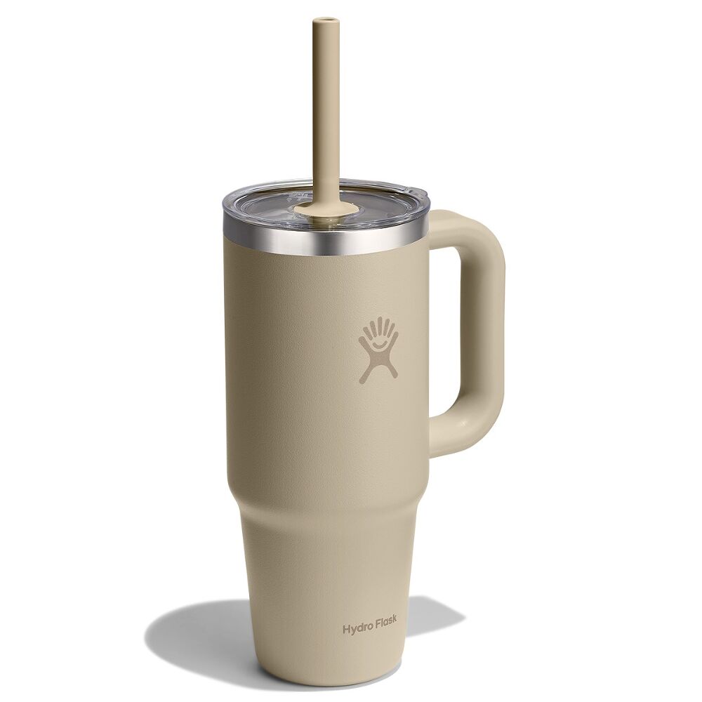 Hydro Flask Travel Tumbler Clear Lid 24 oz (710 ml), Oat