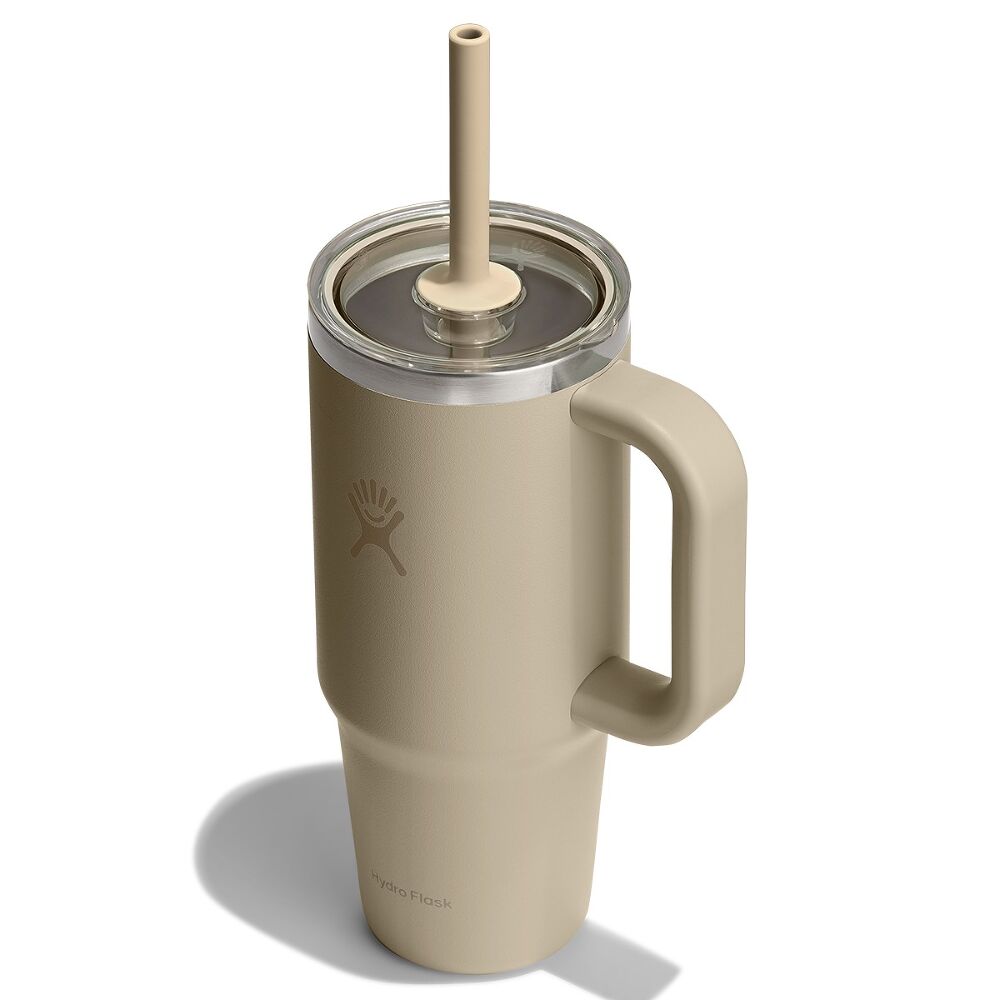 Hydro Flask Travel Tumbler Clear Lid 24 oz (710 ml), Oat