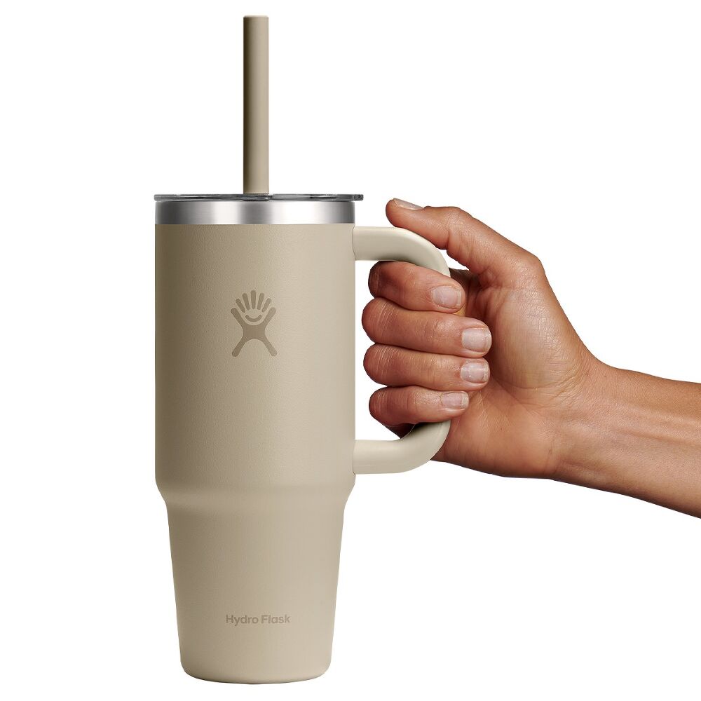Hydro Flask Travel Tumbler Clear Lid 24 oz (710 ml), Oat