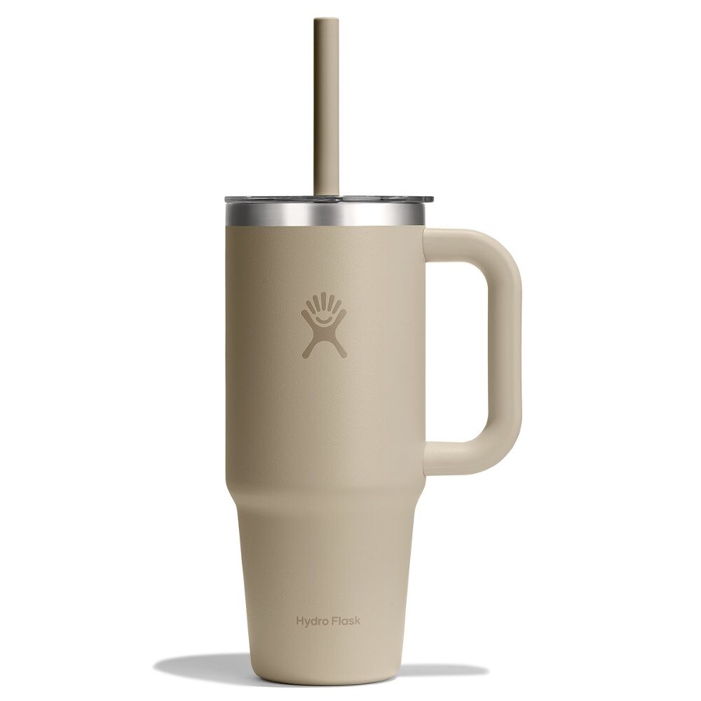 Hydro Flask Travel Tumbler Clear Lid 24 oz (710 ml), Oat