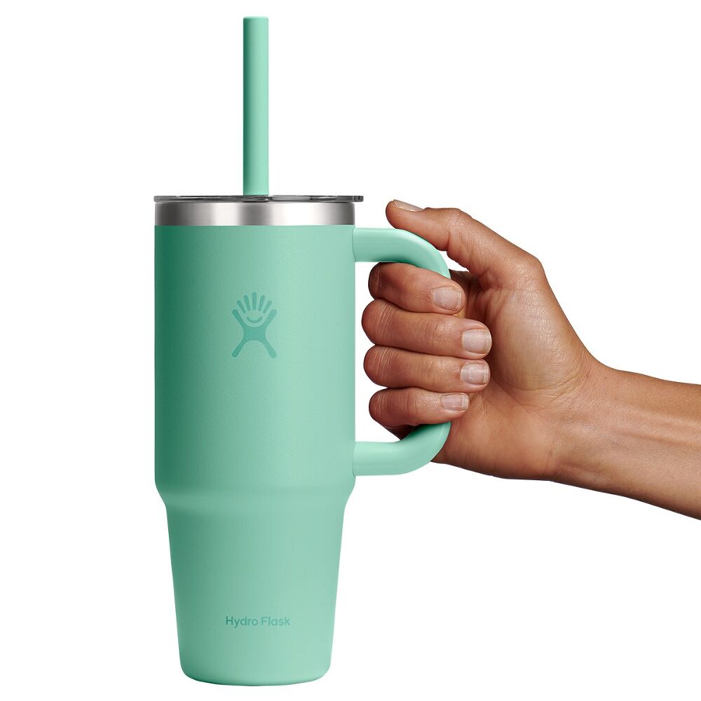 Hydro Flask Travel Tumbler Clear Lid 24 oz (710 ml), Mermaid Green
