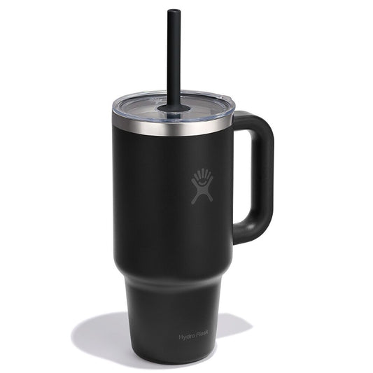 Hydro Flask Travel Tumbler Clear Lid 32 oz (946 ml), Tonal Black