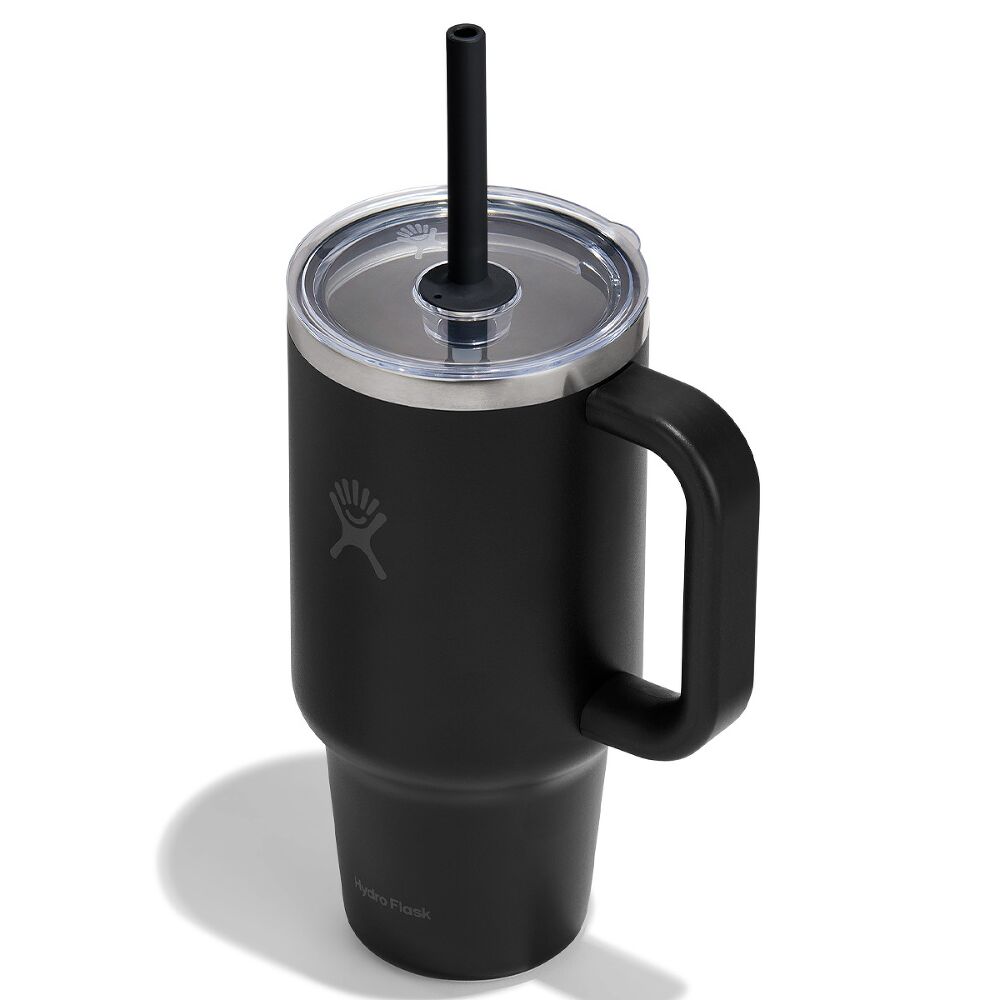 Hydro Flask Travel Tumbler Clear Lid 32 oz (946 ml), Tonal Black