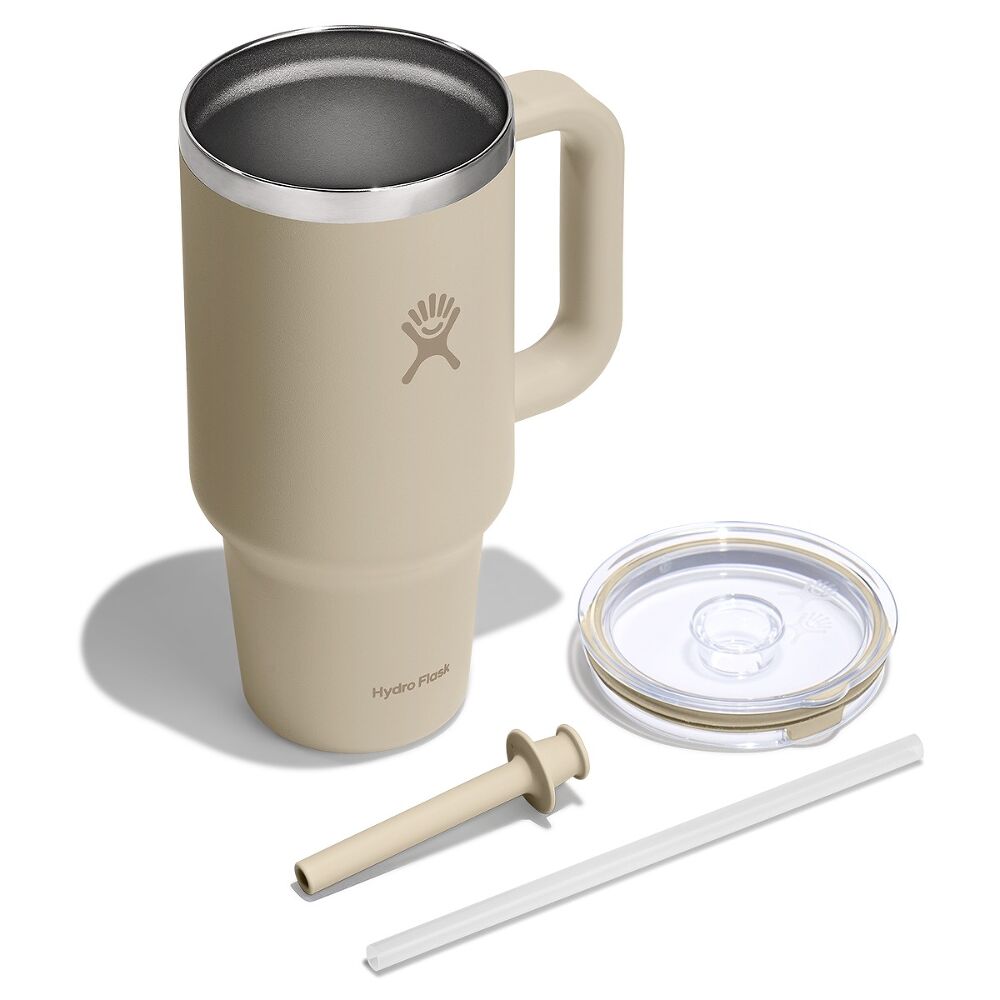 Hydro Flask Travel Tumbler Clear Lid 32 oz (946 ml), Oat