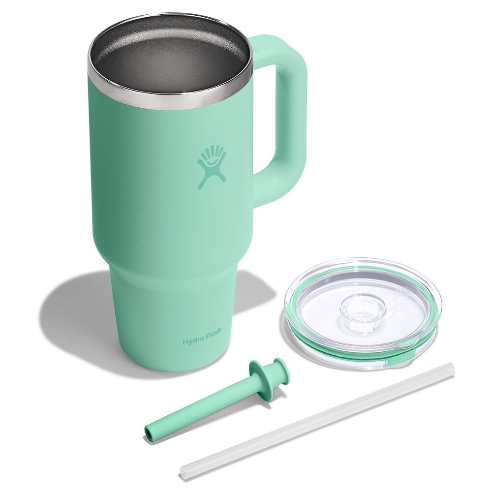 Hydro Flask Travel Tumbler Clear Lid 32 oz (946 ml), Mermaid Green