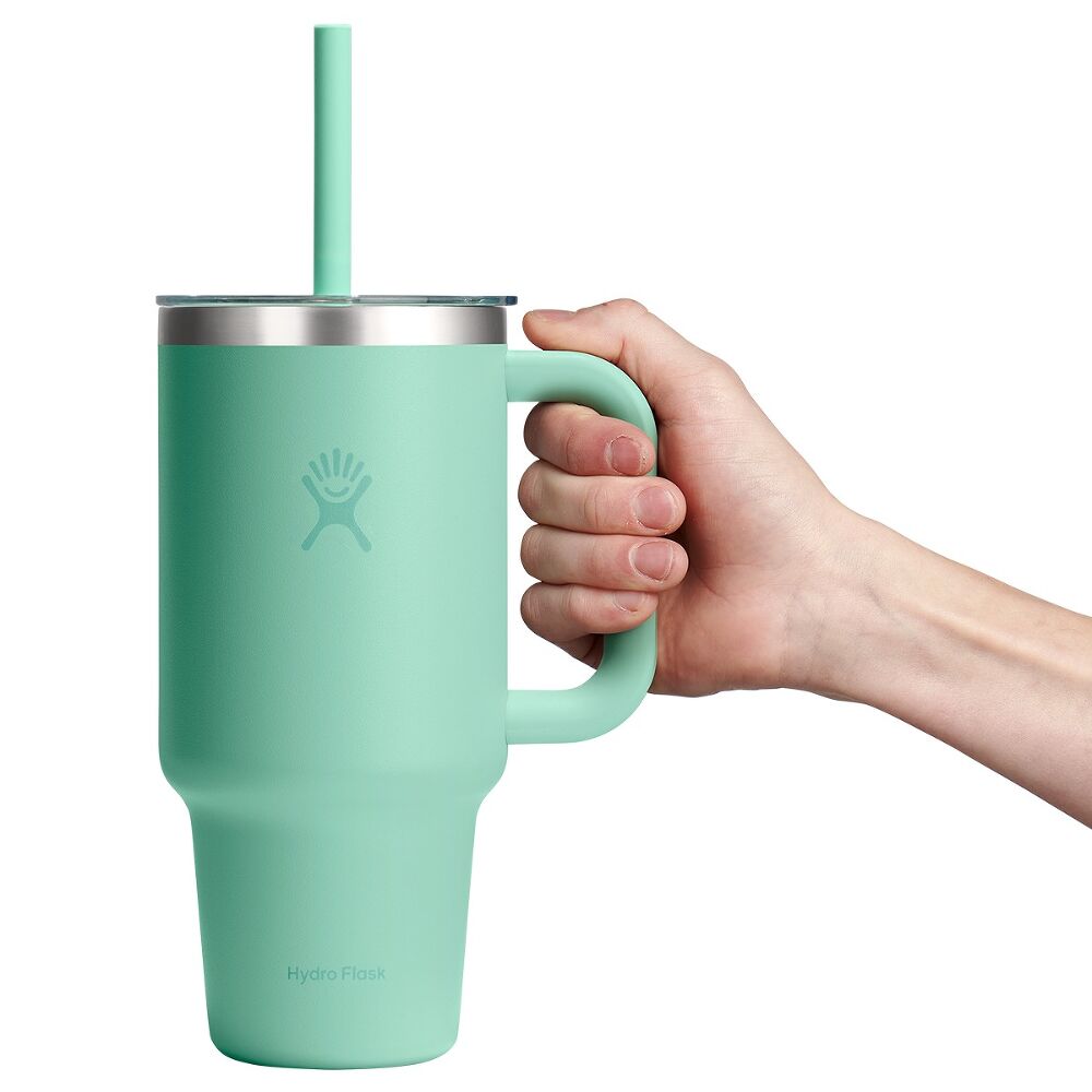 Hydro Flask Travel Tumbler Clear Lid 32 oz (946 ml), Mermaid Green