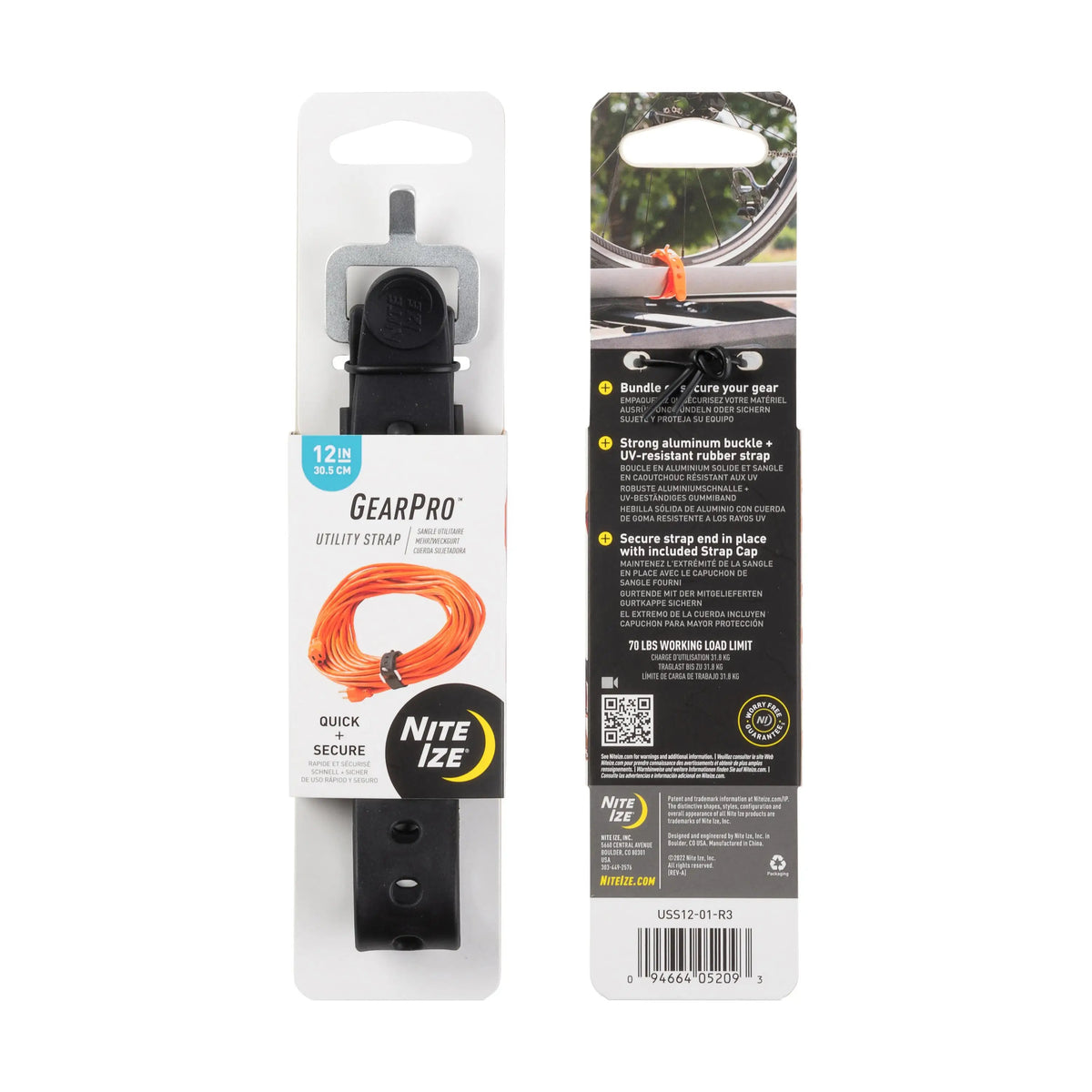 Nite Ize GearPro® Utility Strap Black, 12 in