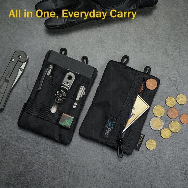 Viperade VE1 EDC Pocket Organizer Pouch, X-PAC Black Soft