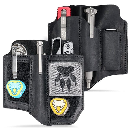 Viperade PL8 Leather Multitool Sheath, Black