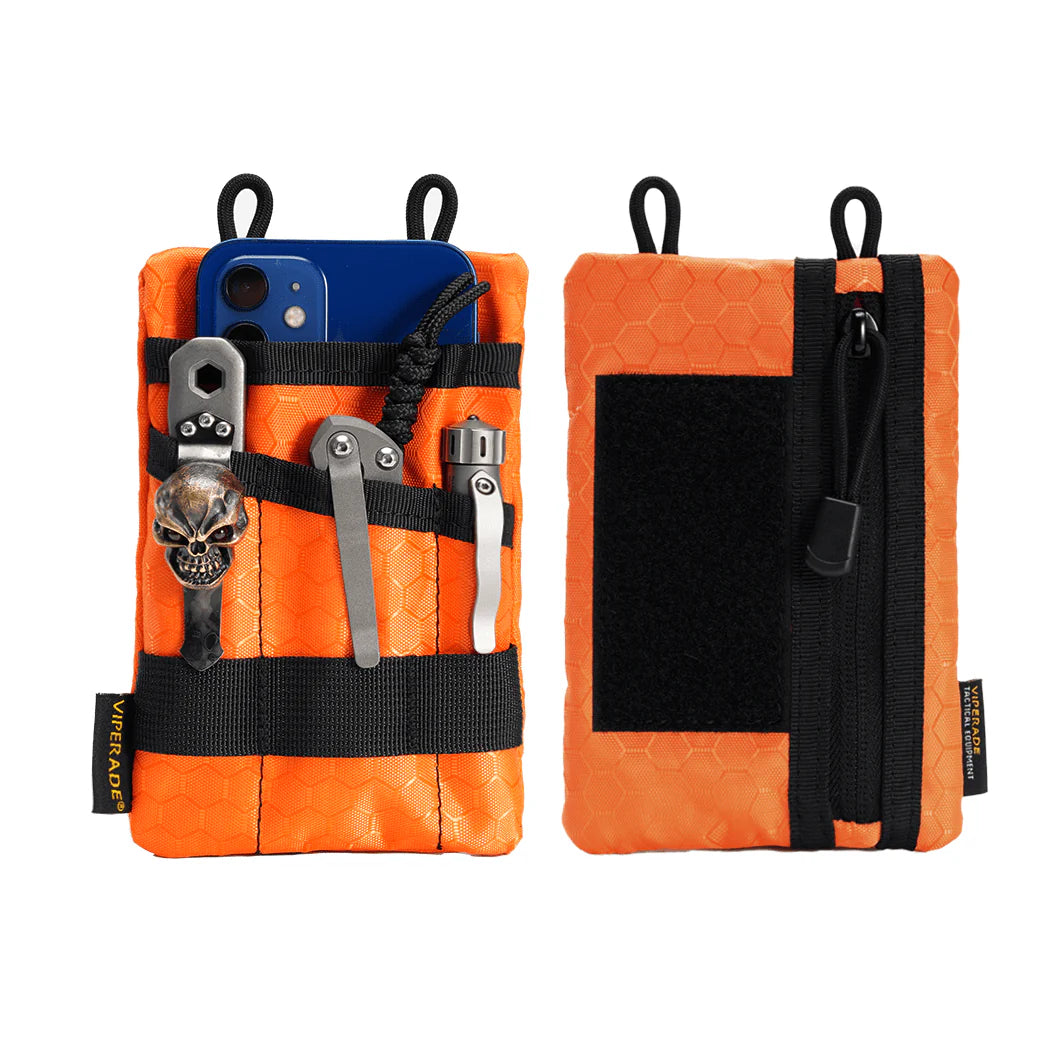 Viperade VE1-P EDC Tool Organizer Pouch with Velcro for Patches, Orange