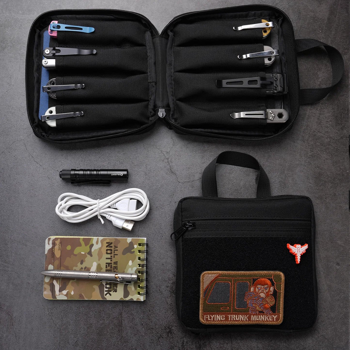 Viperade VE41 8-Slot EDC Knife Pouch, Black