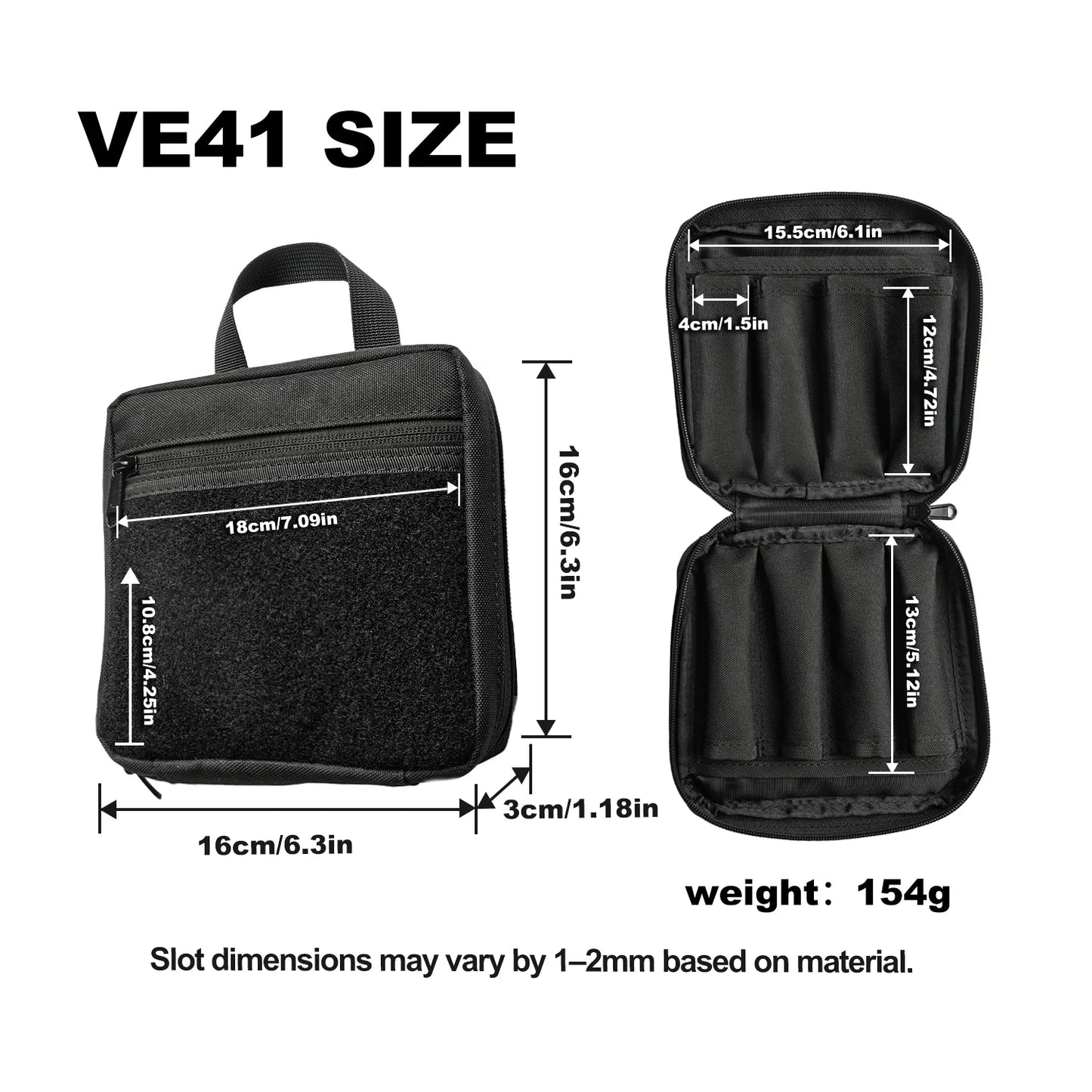 Viperade VE41 8-Slot EDC Knife Pouch, Black