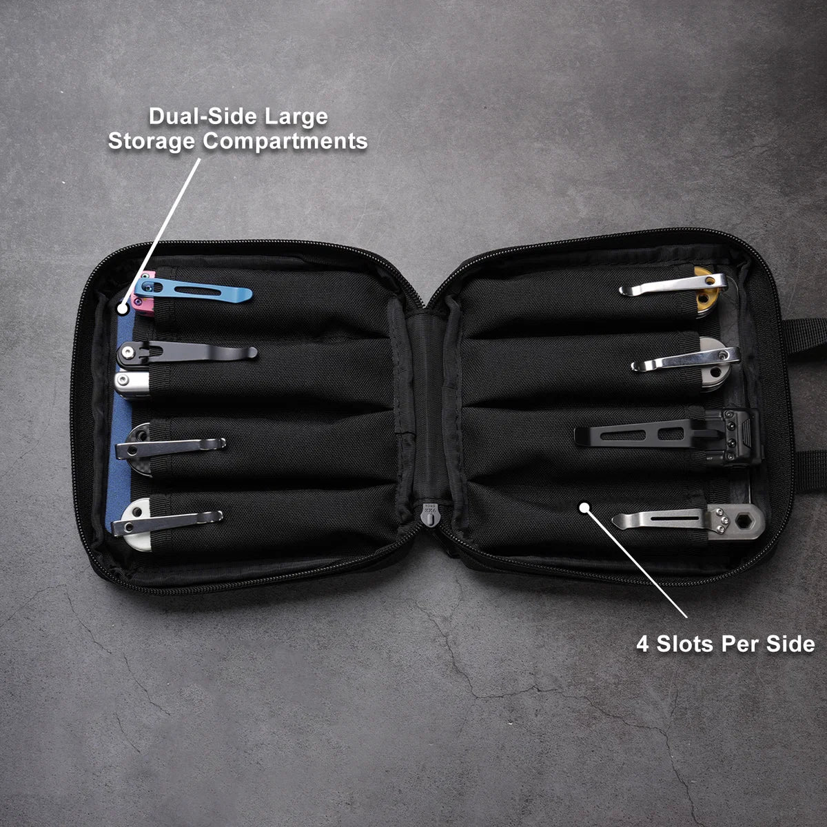 Viperade VE41 8-Slot EDC Knife Pouch, Black