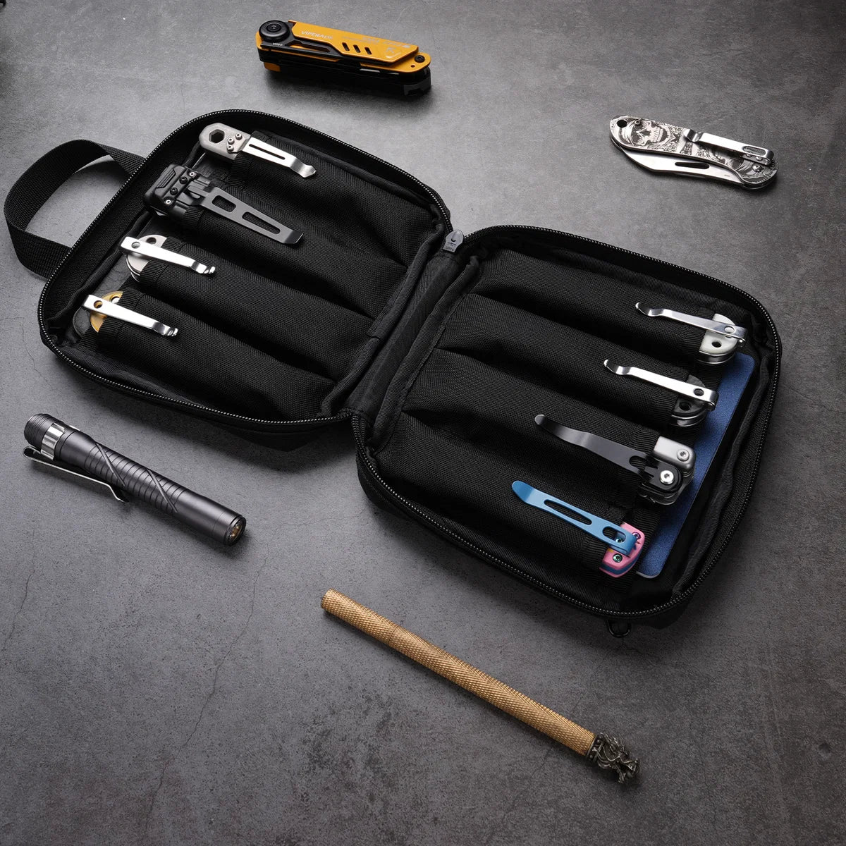 Viperade VE41 8-Slot EDC Knife Pouch, Black