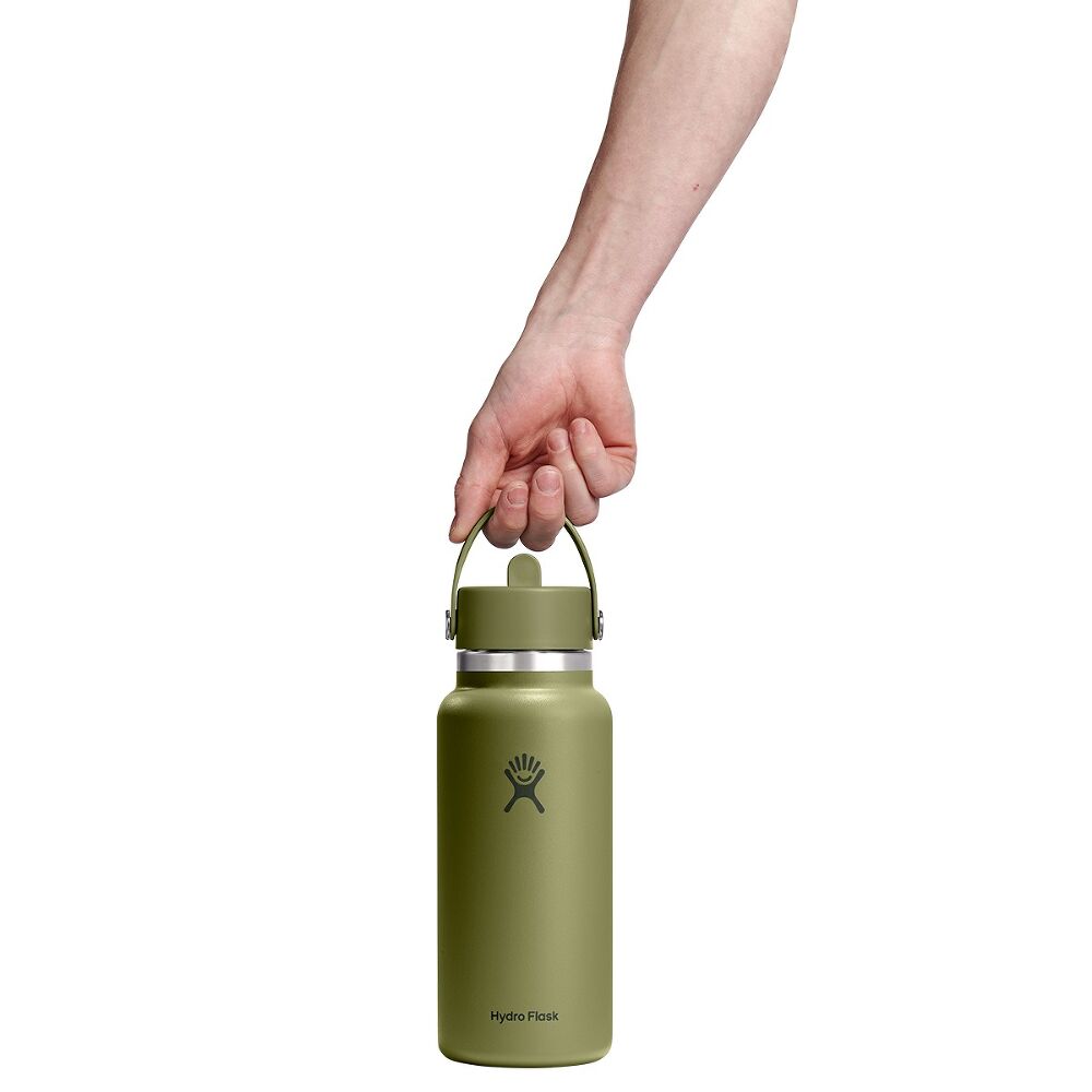 Hydro Flask Wide Mouth with Flex Straw Cap 32oz, Palmer Green