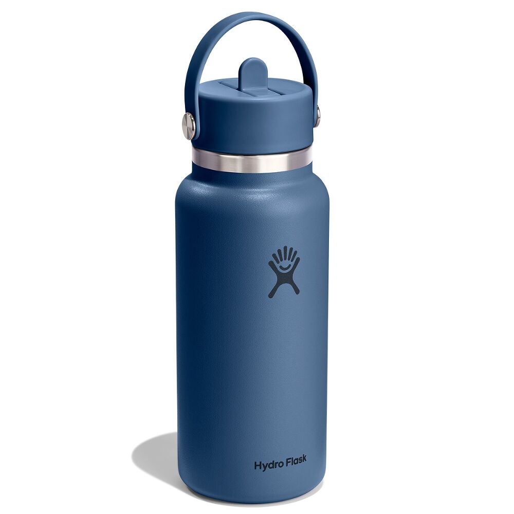 Hydro Flask Wide Mouth with Flex Straw Cap 32oz, Harbour Blue