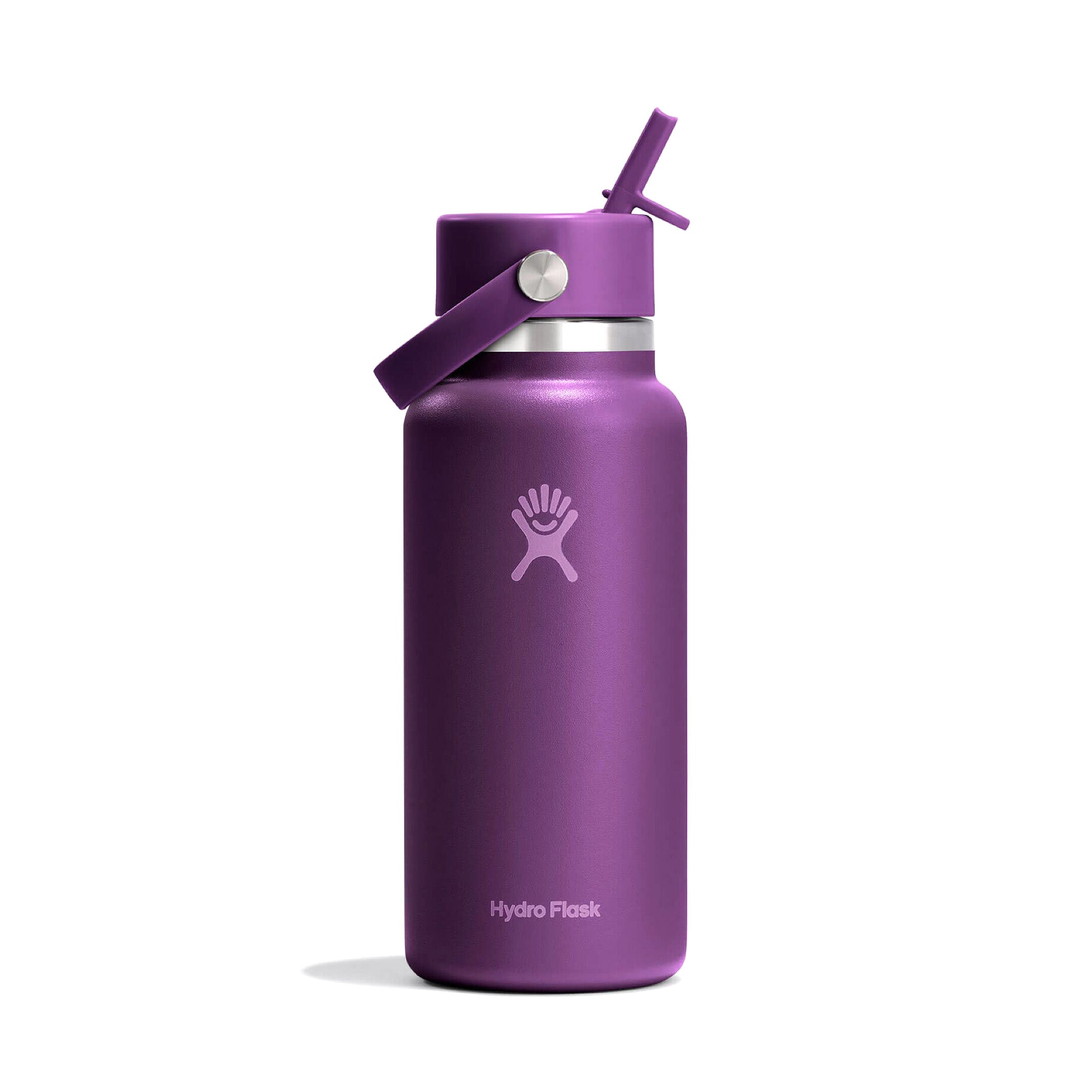 Hydro Flask Wide Mouth with Flex Straw Cap 32oz, Beachplum Purple ...