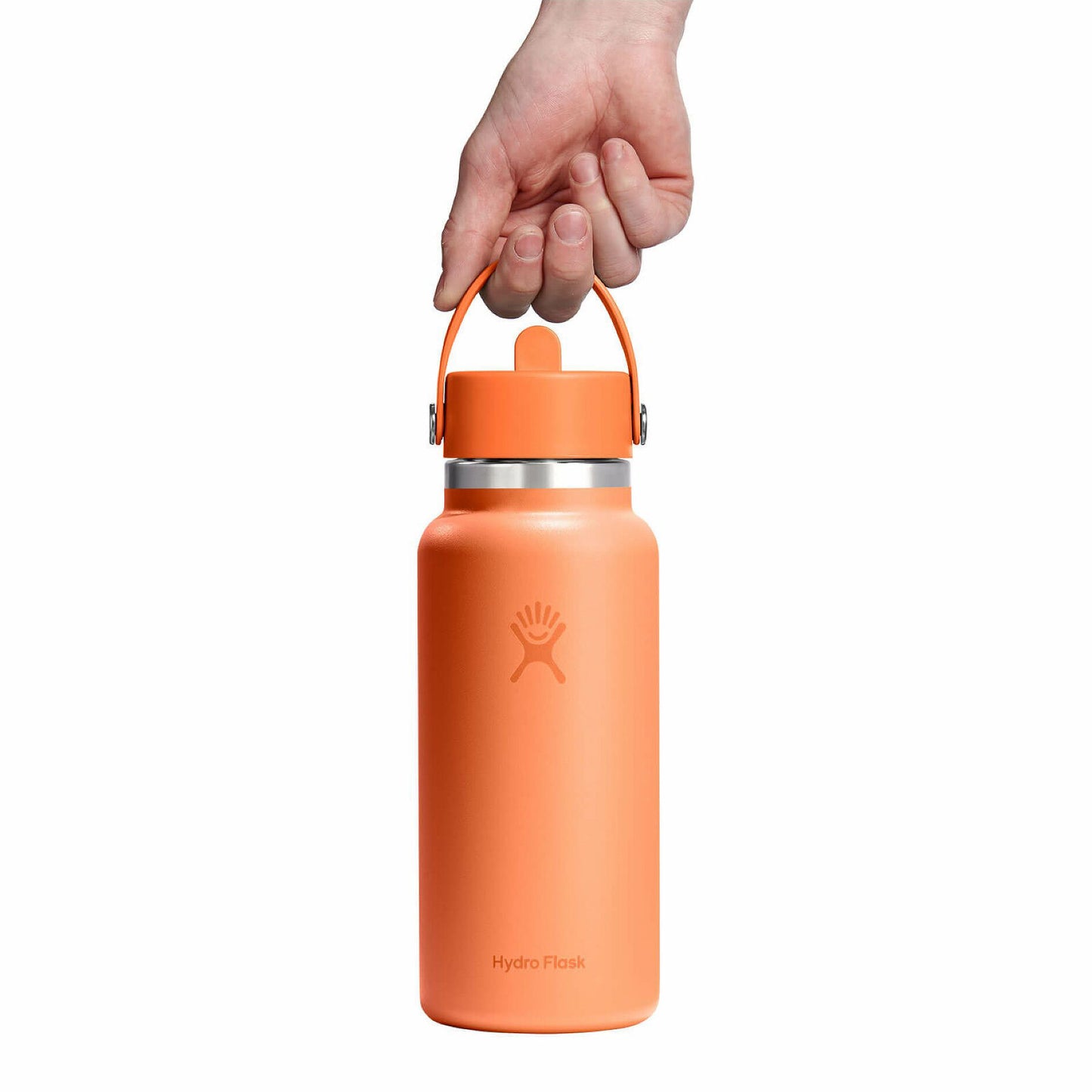 Hydro Flask Wide Mouth with Flex Straw Cap 32oz, Nectar Orange