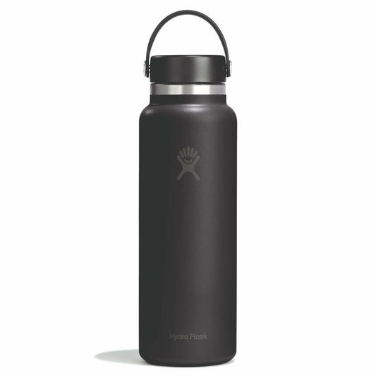 Hydro Flask Wide Mouth Bottle Flex Cap 40oz, Tonal Black
