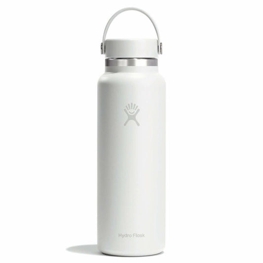 Hydro Flask Wide Mouth Bottle Flex Cap 40oz, Tonal White