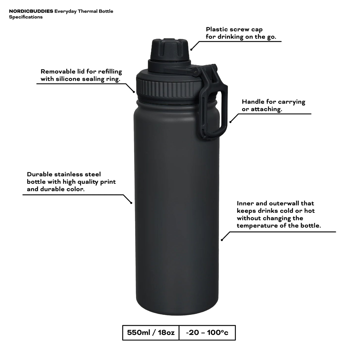 Nordicbuddies Moomintroll Thermal Everyday Bottle