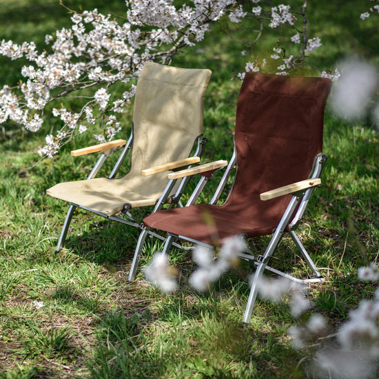 Snowpeak Low Beach Chair, Brown