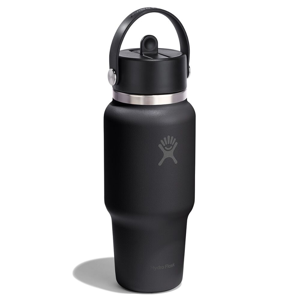Hydro Flask Wide Flex Straw Travel Bottle 24oz, Tonal Black