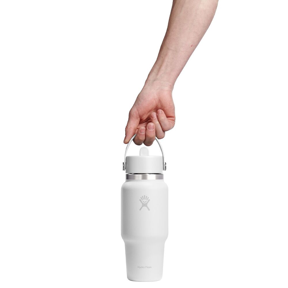 Hydro Flask Wide Flex Straw Travel Bottle 24oz, White