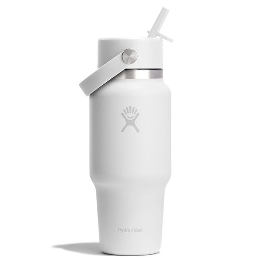 Hydro Flask Wide Flex Straw Travel Bottle 24oz, White