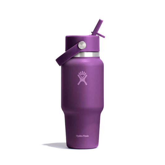 Hydro Flask Wide Flex Straw Travel Bottle 24oz, Beachplum Purple