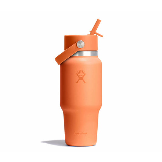 Hydro Flask Wide Flex Straw Travel Bottle 24oz, Nectar Orange