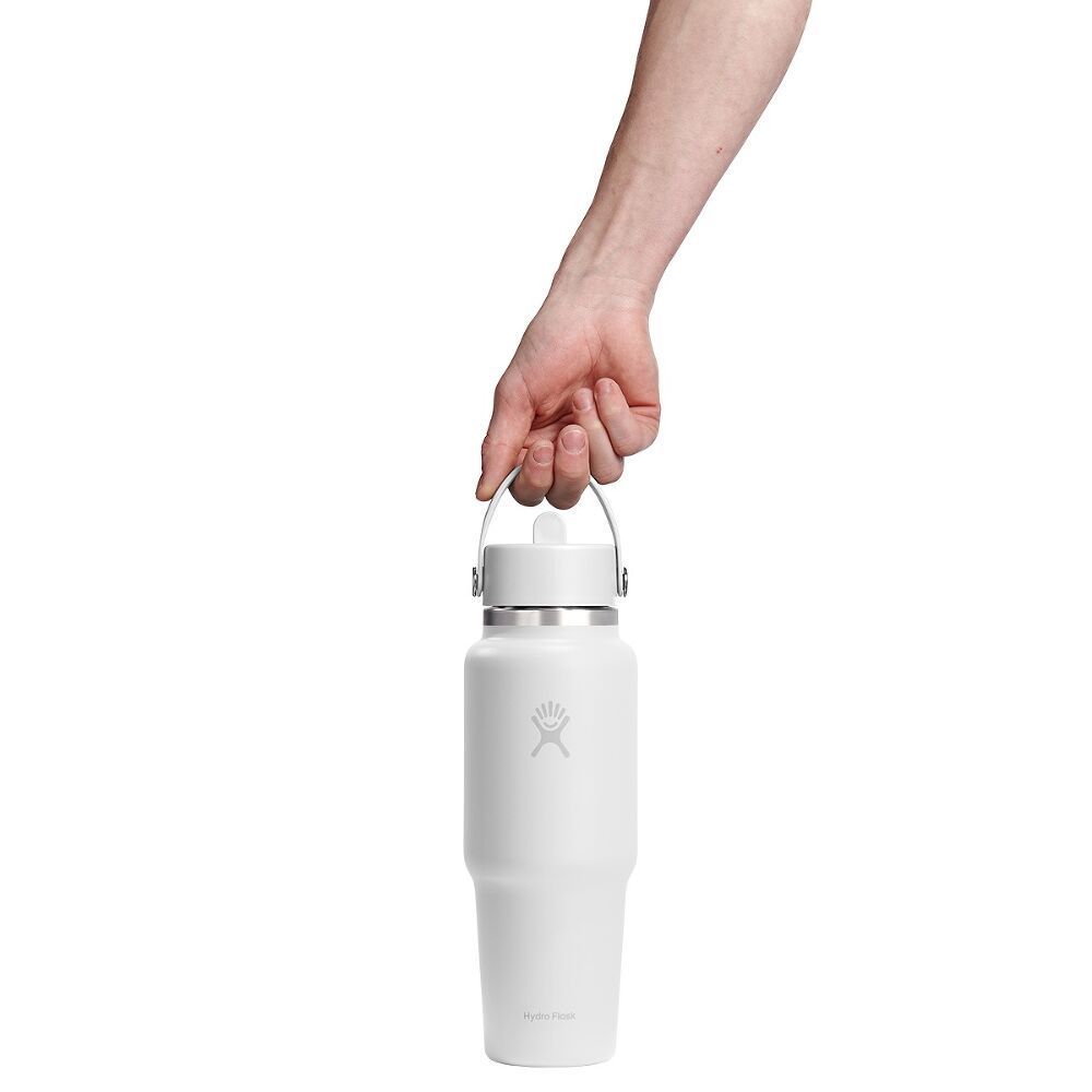 Hydro Flask Wide Flex Straw Travel Bottle 32oz, Tonal White